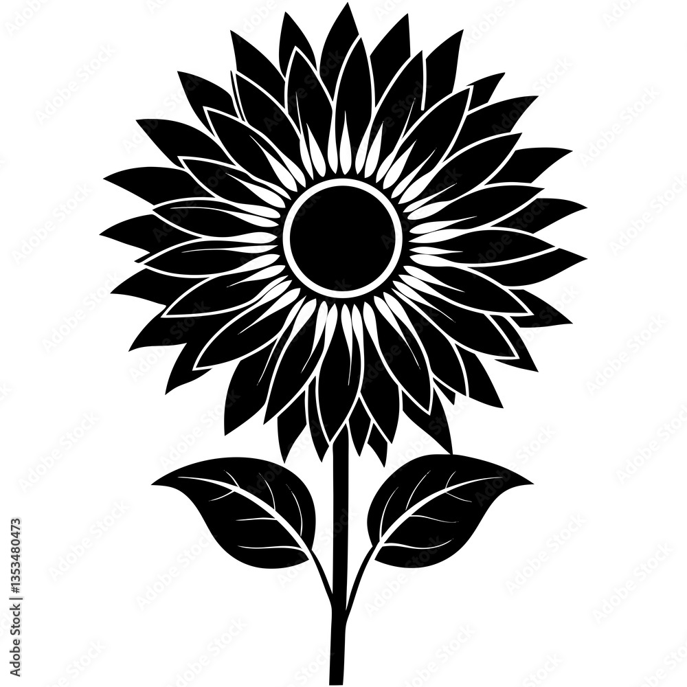 Fototapeta premium Sunflower Silhouette