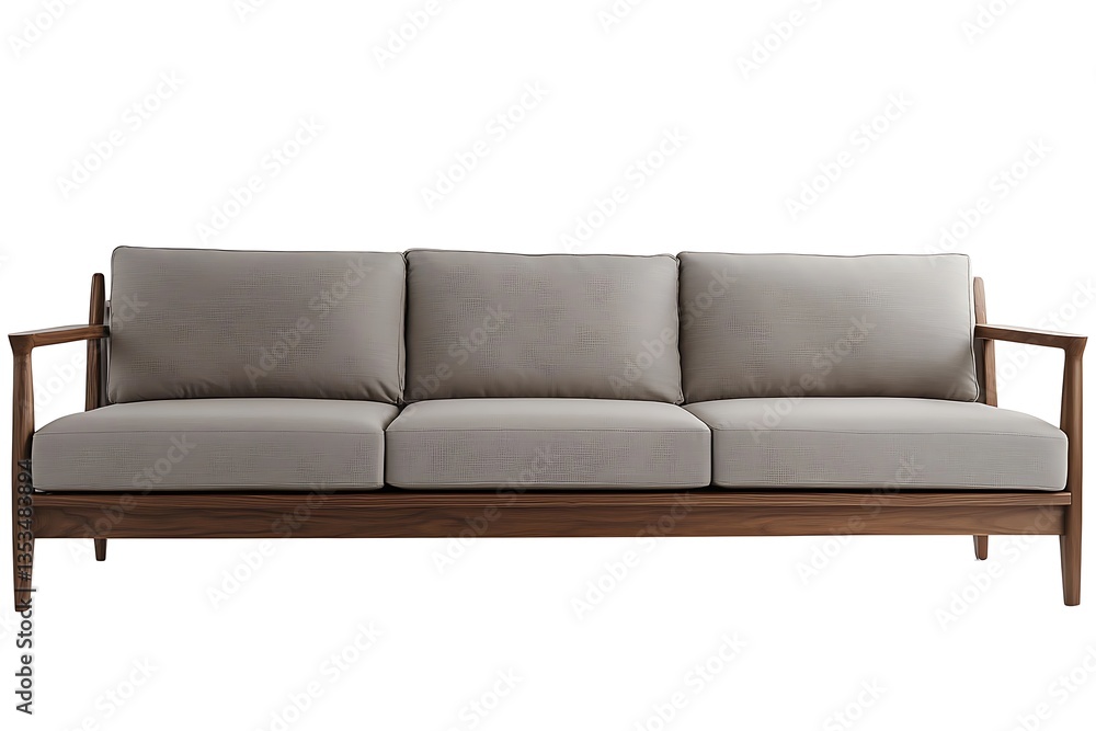 Wooden couch isolated on white background. Ideal for interior design Wooden couch isolated on white background. Ideal for interior design