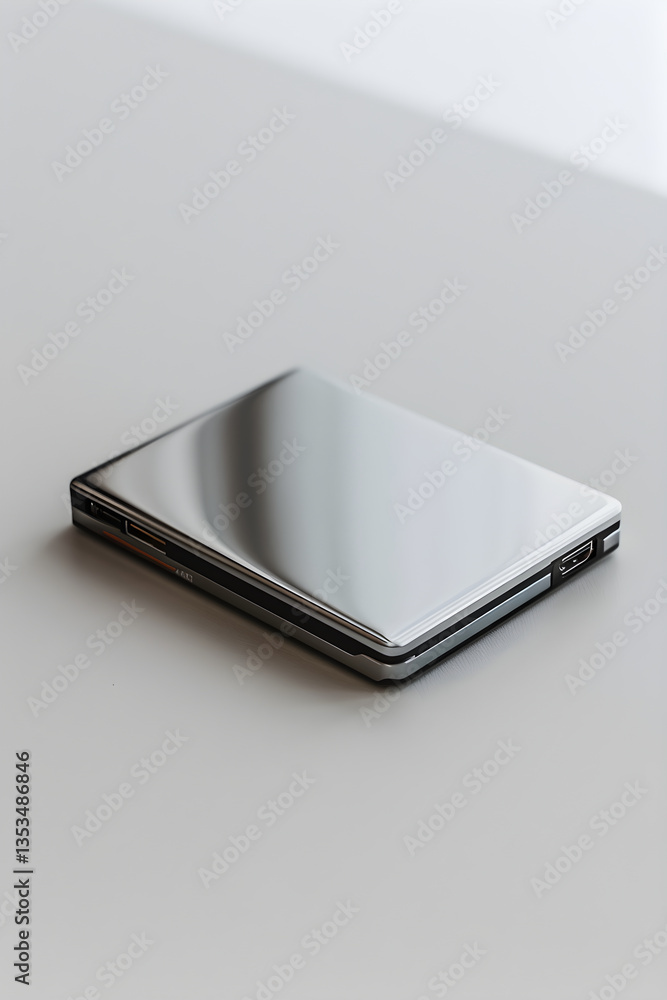 Minimalist Presentation of Compact Portable External Hard Drive Minimalist Presentation of Compact Portable External Hard Drive