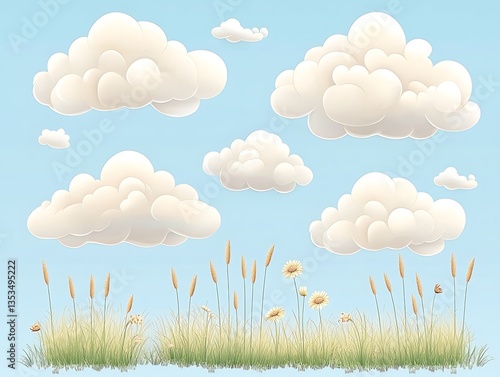 Sunny Meadow for Fluffy Cloudscape.