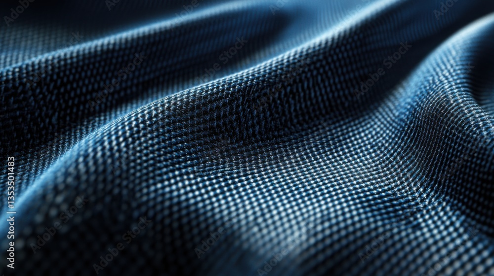 Textured fabric with a dark blue hue Textured fabric with a dark blue hue