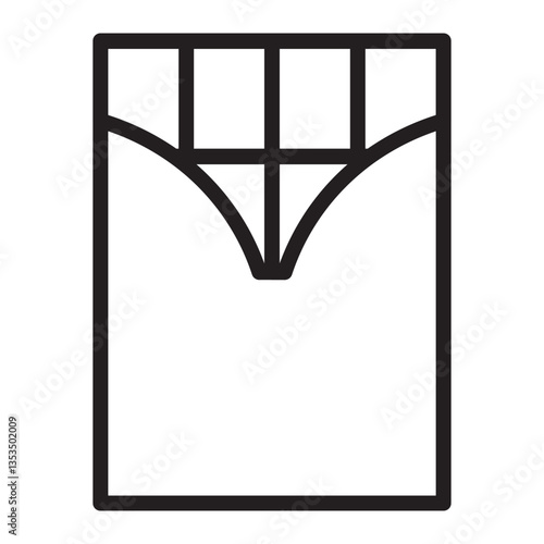 Chocolate Bar Vector Line Icon Design