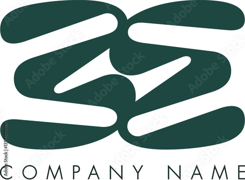 Creative Abstract Initial Letter EE Logo Design