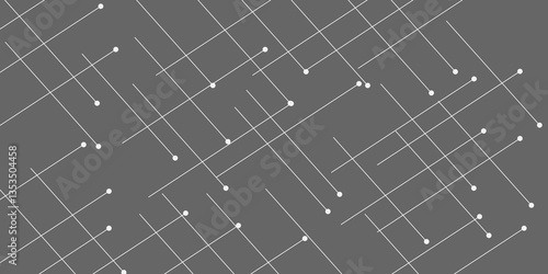 Dark gray vector background with straight lines. High technology vector background illustration of computer, Background with Connecting Dots and Lines. Connection structure and science background.