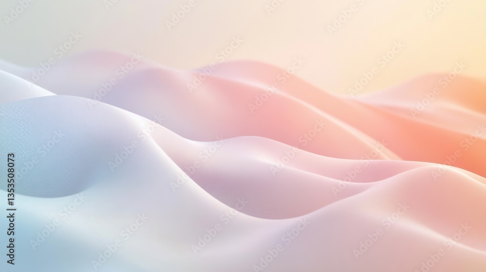 Fototapeta premium Soft pastel abstract waves in landscape form