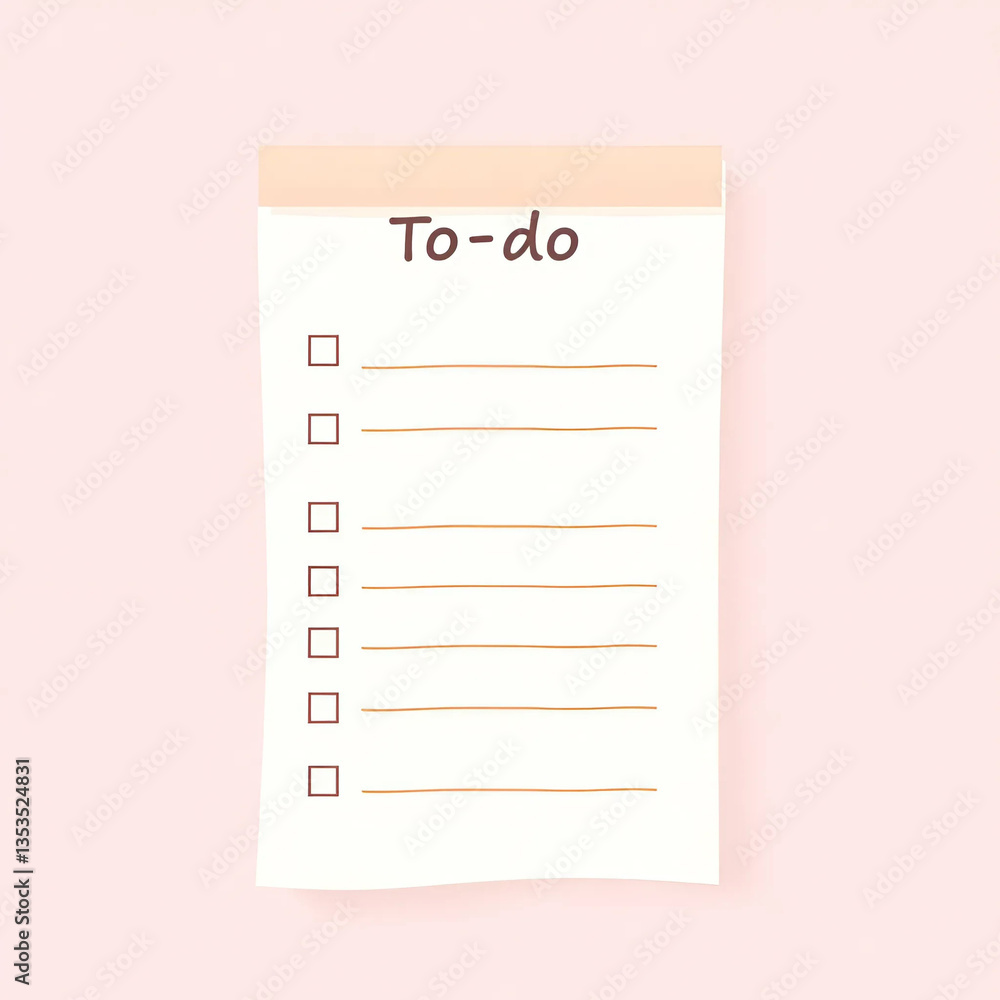 Minimalist To-Do List – Productivity, Planning, and Task Management Concept Minimalist To-Do List – Productivity, Planning, and Task Management Concept