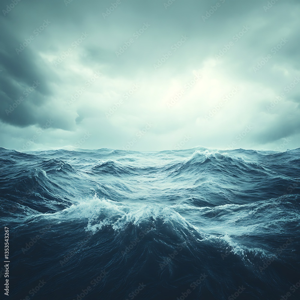 Stormy ocean waves with dramatic sky. Stormy ocean waves with dramatic sky.