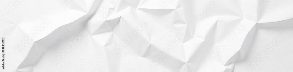Obraz premium Close-up of wrinkled white paper with soft shadows, texture, abstract, soft