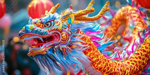 Wallpaper Mural Traditional Chinese Dragon Dance Performance Wallpaper Background at a Festive Event Torontodigital.ca