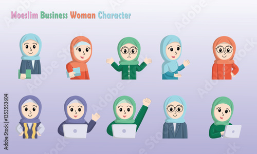 business moeslim hijab character