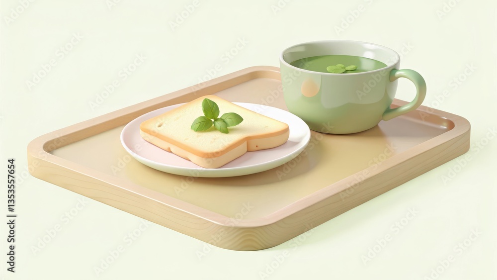 Wellness-Focused Nutrition A simple meal featuring a slice of toast and a cup of green tea on a wooden tray. Wellness-Focused Nutrition A simple meal featuring a slice of toast and a cup of green tea on a wooden tray.