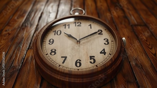 Wallpaper Mural A minimalist clock with a simple wooden frame.  HD 8K wallpaper Photographic Image
 Torontodigital.ca