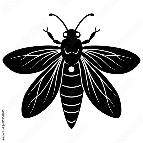 Firefly silhouette vector illustration 