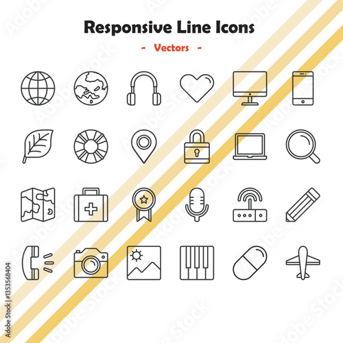 Responsive Line Icons Collection