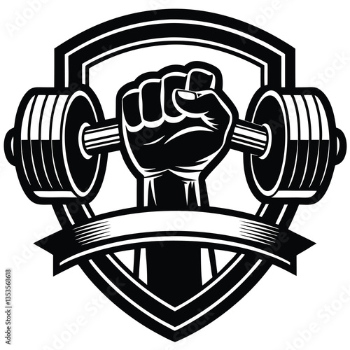 bodybuilding gym logo silhouette