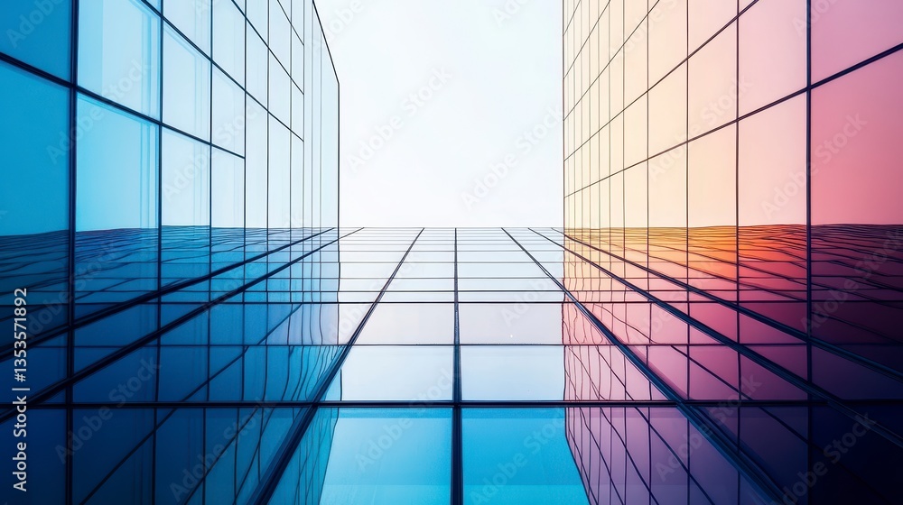 Fototapeta premium Modern Glass Building Facade