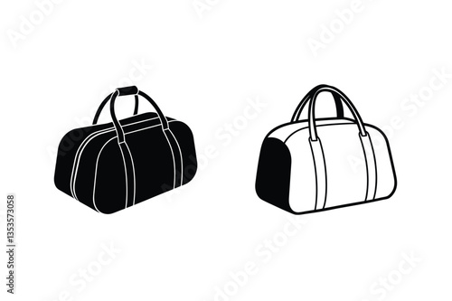 Travel Duffel Bags, Sports Gym Bags, Carryon Luggage Icons