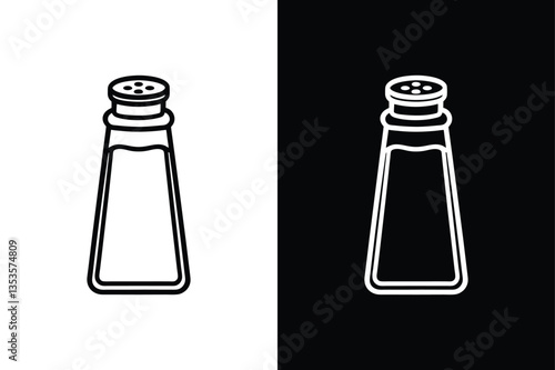 High-Quality Salt Shaker Symbol. Editable Vector for Cooking & Baking