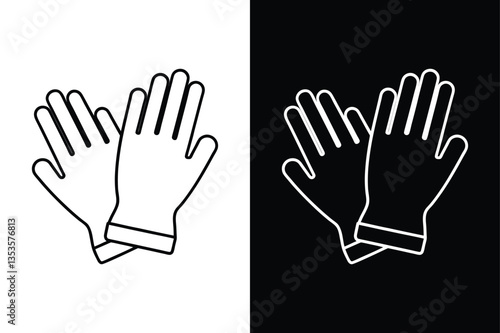 Medical Gloves Symbol. Simple & Modern Vector Illustration