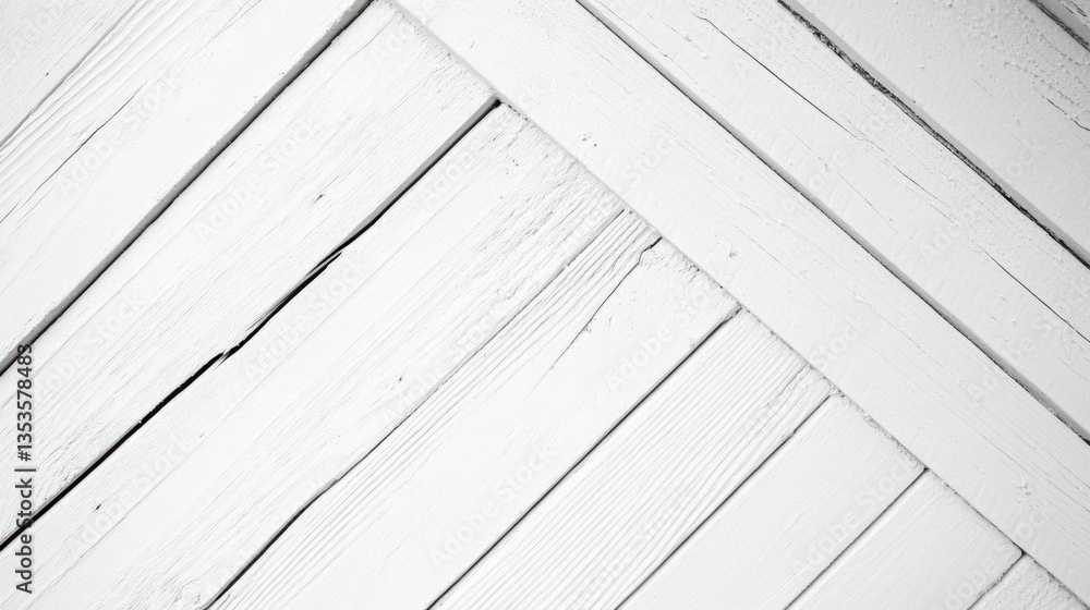 Obraz premium White Wooden Planks Creates a Rustic Background Texture with Minimalist Design and Farmhouse Style.