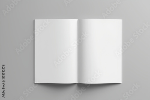 Brochure and Magazine Mockup isolated on grey background, 3d render