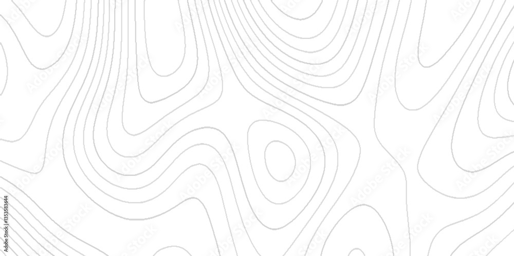 The black on white contours topography stylized height of the lines map, abstract blank detailed topographic contour map subtle white vector background, Panorama view gradient multicolor. The black on white contours topography stylized height of the lines map, abstract blank detailed topographic contour map subtle white vector background, Panorama view gradient multicolor.