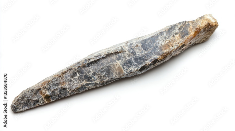 Belemnite Fossil isolated on white background Belemnite Fossil isolated on white background