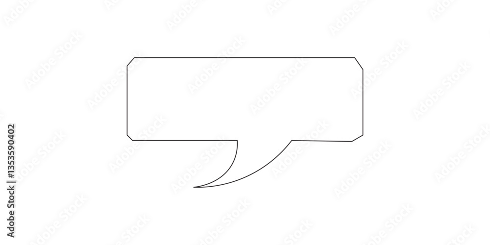 Naklejka premium Speech bubble, speech balloon, chat bubble line art vector icon for apps and websites eps 10