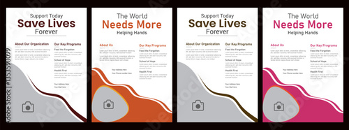Charity Flyer Design for Charity Organizations, Donate, Volunteer, and Help People Template A4 Brochure Squire Print Ready Editable.Fundraising Charity Flyer, Donation Banner, and Charity Flyers Templ