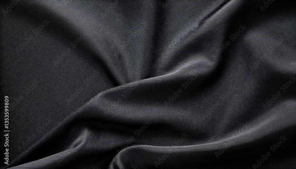 Fototapeta premium finely grained matte black synthetic fabric texture