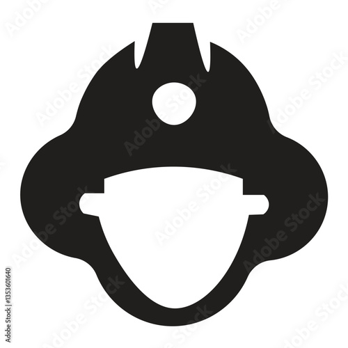Fireman, firefighter flat icon illustration- vector