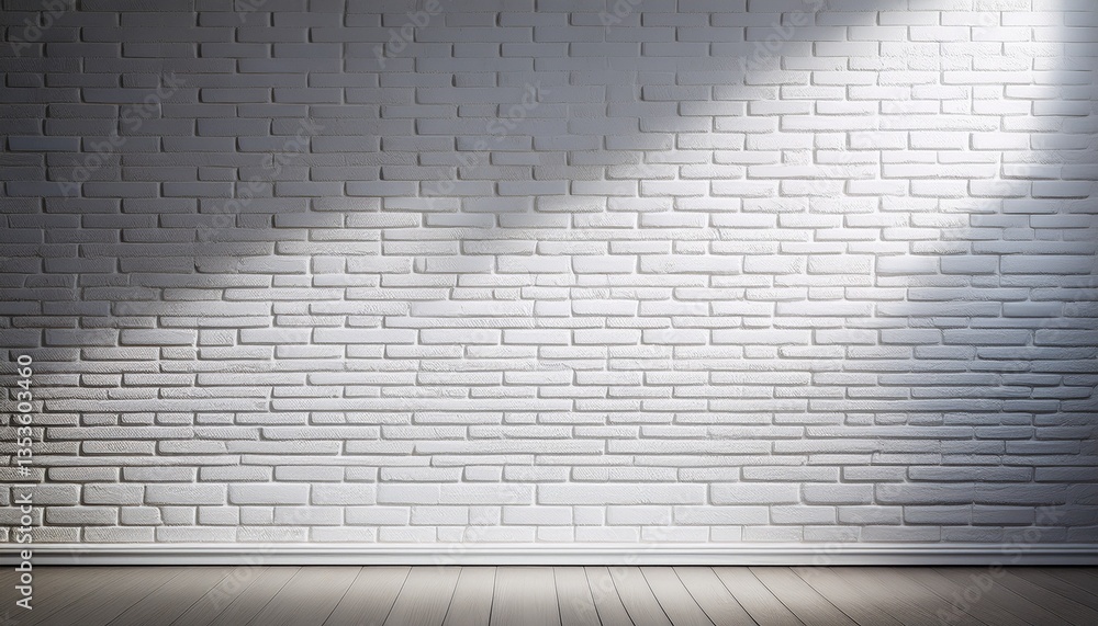 Fototapeta premium textured white brick wall with soft lighting