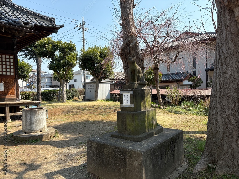 Obraz premium 谷古宇稲荷神社境内の景色