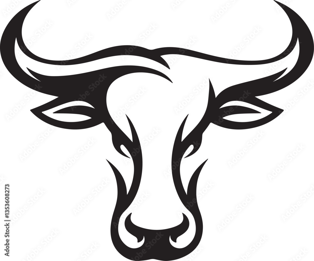 Head of bull vector design Head of bull vector design