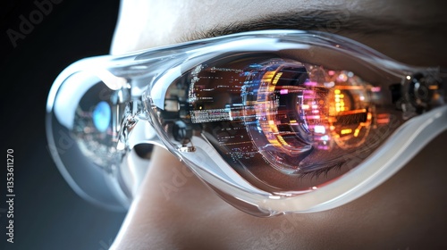 Futuristic Augmented Reality Glasses: A Glimpse into Tomorrow's Technology