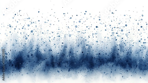 An abstract watercolor painting of blue splatters and gradients
