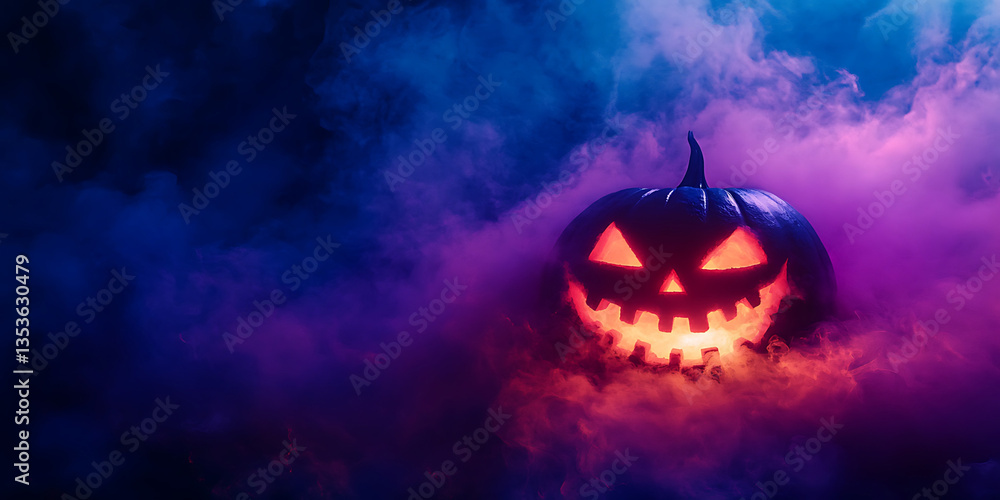Fototapeta premium Spooky Halloween Mist Wallpaper Background for Themed Invitations and Frightful Designs