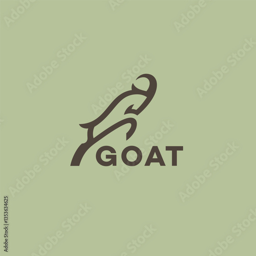 Minimal goat logo