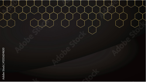 abstract background design template, with line art design characteristics, black background