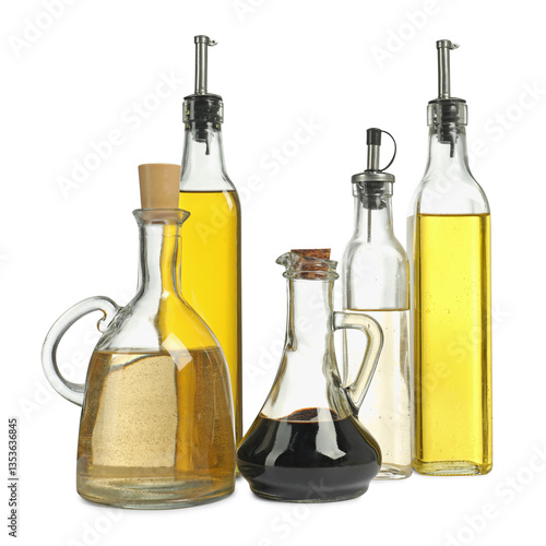 Wallpaper Mural Oil and vinegar in bottles isolated on white Torontodigital.ca