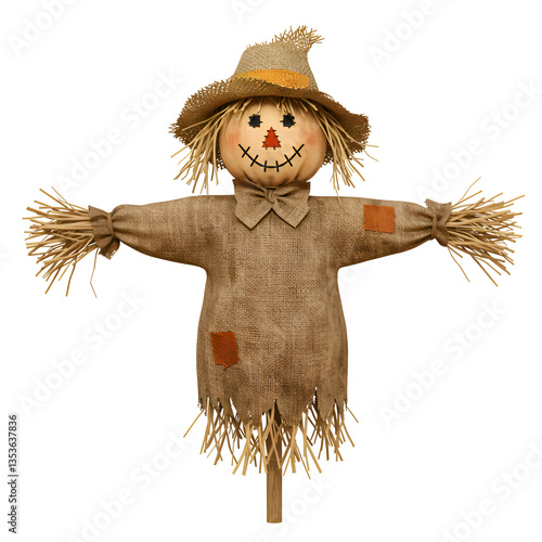 Friendly Scarecrow Decoration for Autumn and Fall Celebrations