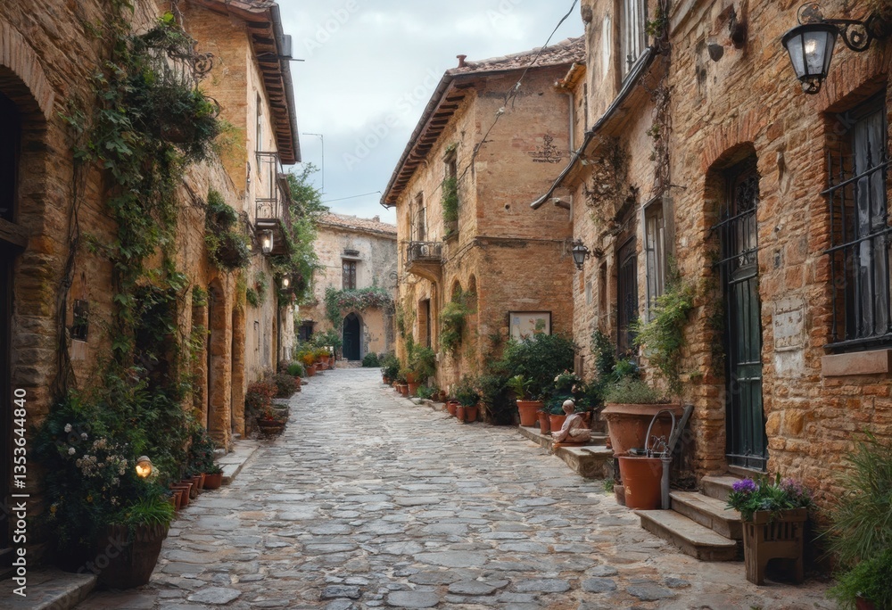 Obraz premium Old Town European Village