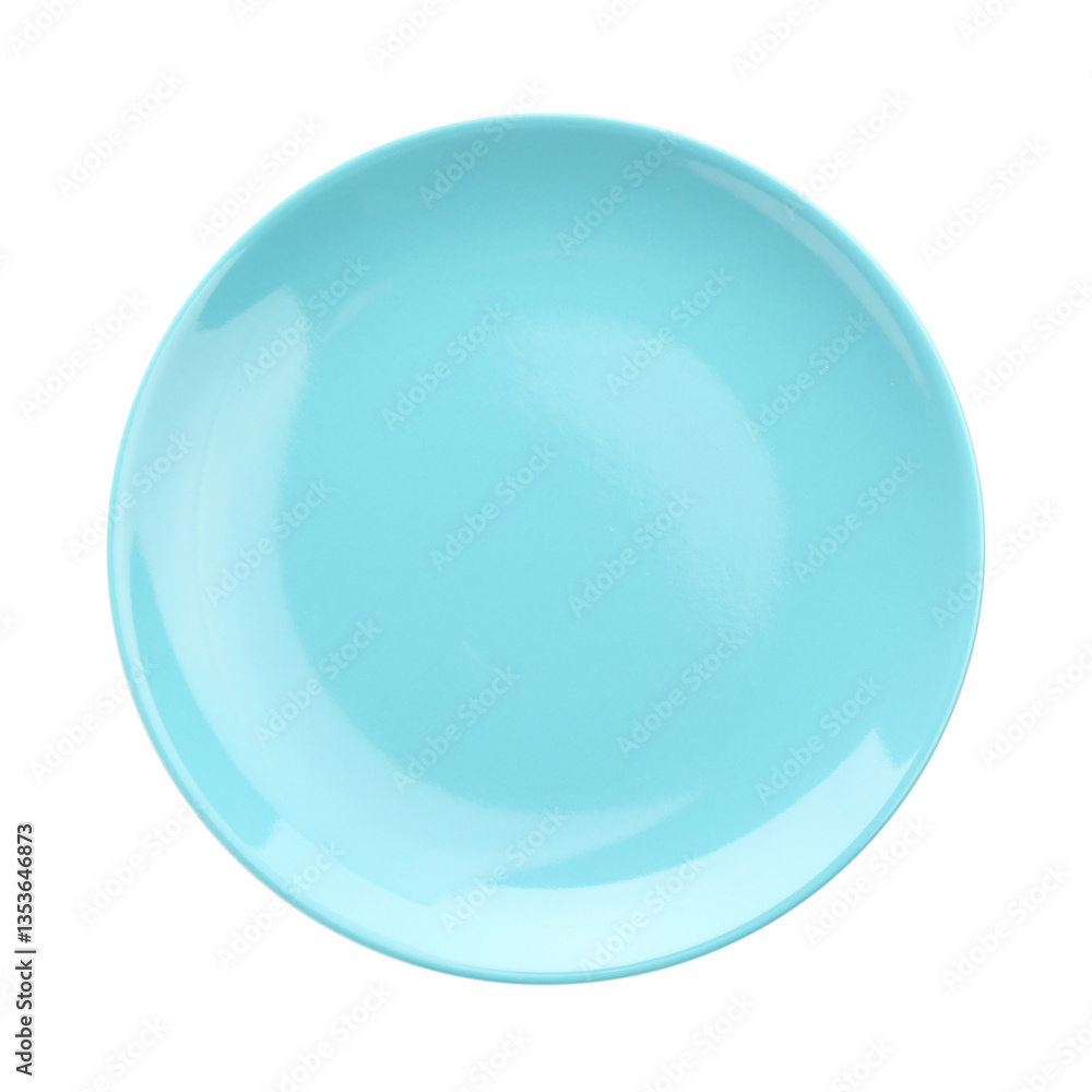 One clean plate isolated on white, top view One clean plate isolated on white, top view