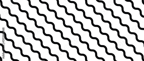 Wave lines pattern background seamless vector as zigzag stroke texture , undulate squiggle simple backdrop stripes element repeated image clip art.