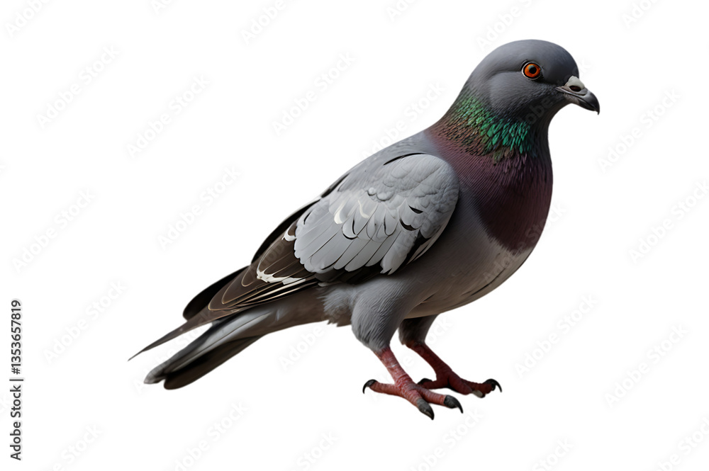 Fototapeta premium Pigeon bird isolated on a transparent background
