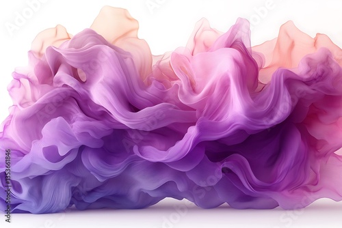 Beautiful flowing abstract cloth forming an elegant colorful display