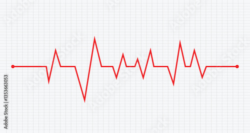 Heartbeat Line vector illustration