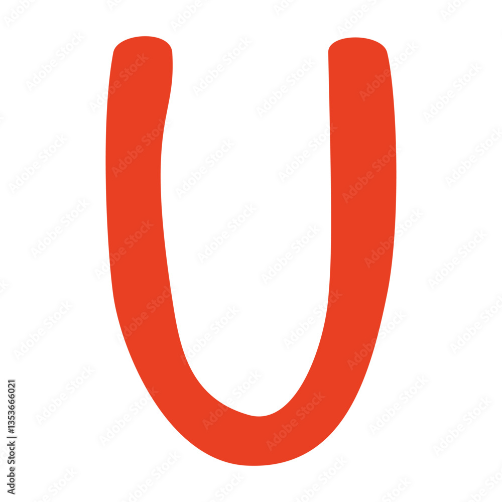 Bold red uppercase letter U with rounded edges on a white background. Modern and playful design, ideal for typography, branding, logos, and graphic projects. Bold red uppercase letter U with rounded edges on a white background. Modern and playful design, ideal for typography, branding, logos, and graphic projects.