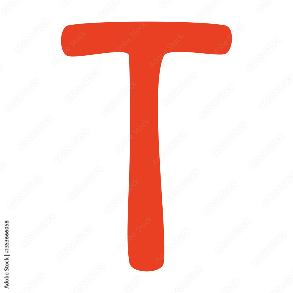 Bold red uppercase letter T with rounded edges on a white background. Modern and playful design, ideal for typography, branding, logos, and graphic projects. Bold red uppercase letter T with rounded edges on a white background. Modern and playful design, ideal for typography, branding, logos, and graphic projects.