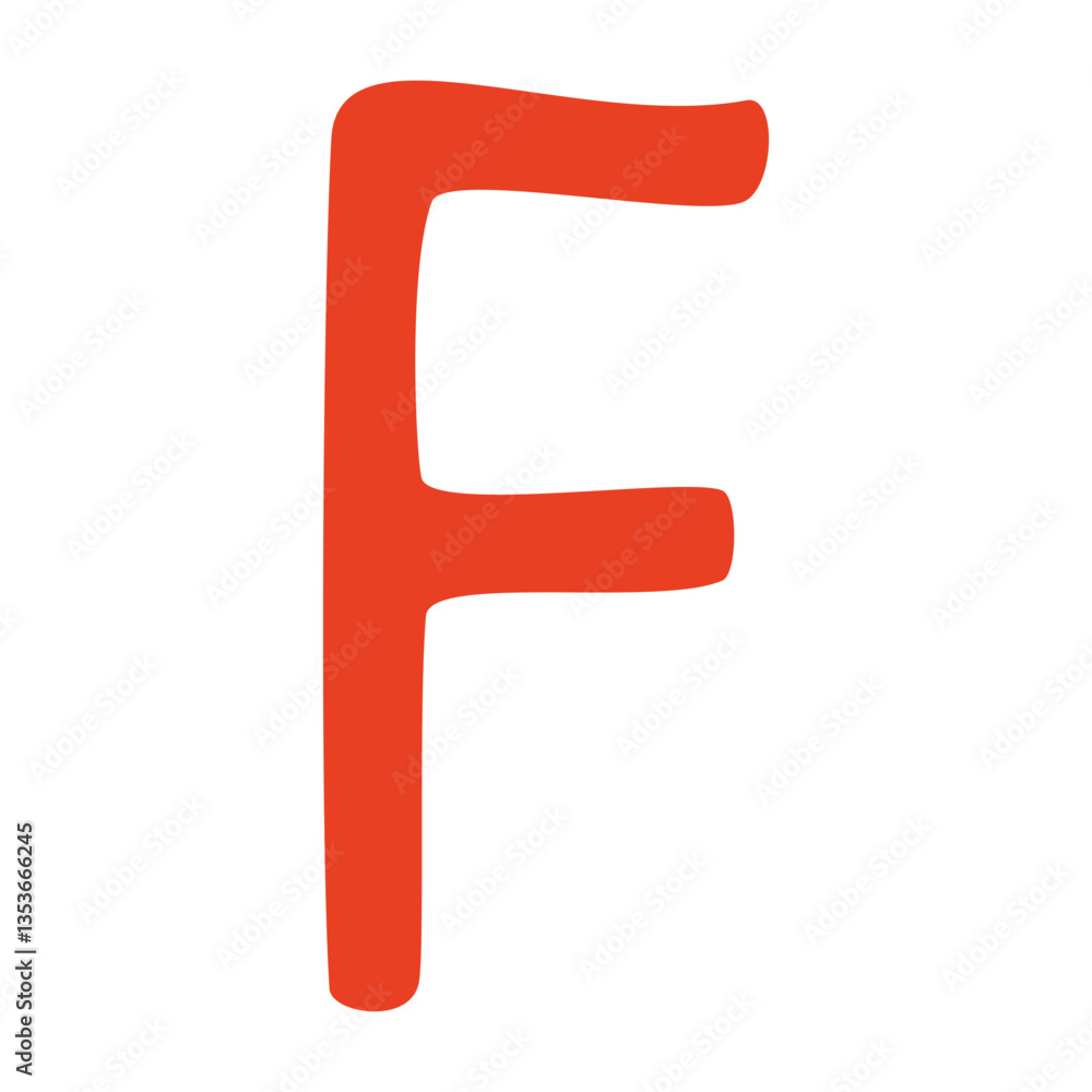 Bold red uppercase letter F with rounded edges on a white background. Modern and playful design, ideal for typography, branding, logos, and graphic projects. Bold red uppercase letter F with rounded edges on a white background. Modern and playful design, ideal for typography, branding, logos, and graphic projects.